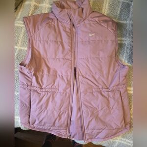 Nike Light Pink Quilted Sleeveless Puffer Vest
